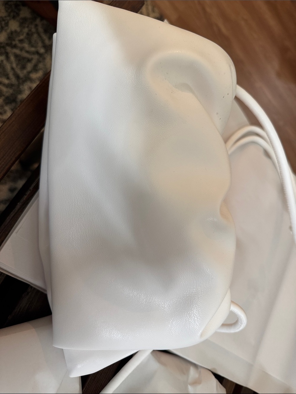 Old Navy White Soft Pouch Clutch